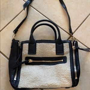 Mango Shearling Shoulder Bag